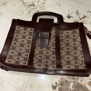 Elegant Brown Patterned Men's Briefcase